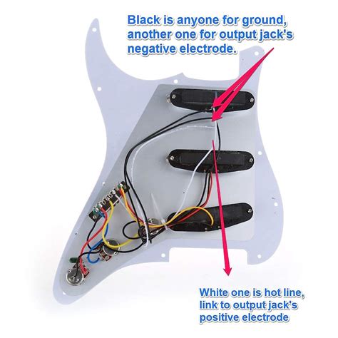 11 Hole Sss Prewired Loaded Pickguard With Dual Hot Rail High Output