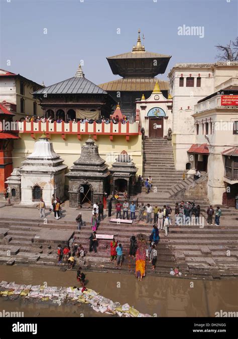 Nepal Pashupatinath Templo Hind Famoso Complejo Para Quemar Ghats