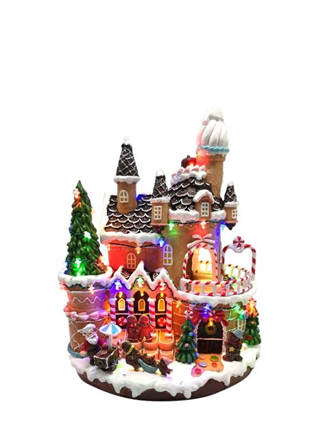 Gingerbread Christmas Village Led Animated And Musical St Nicholas