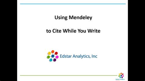 How To Use Mendeley To Cite In Ms Word Youtube