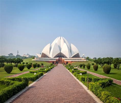 Bahai Lotus Temple - New Delhi, India Stock Photo - Image of symbol ...