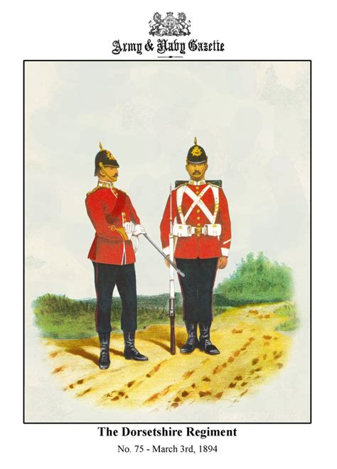 British Dorsetshire Regiment C 1890 By R Simkin British Army Uniform British Army British