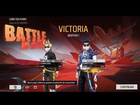 FREE FIRE LOBO SOLITARIO DUO MUCHO EMOTE Y LES GANAMOS LIKE