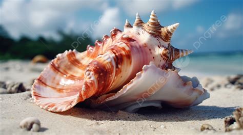 Conch Shell On The Beach