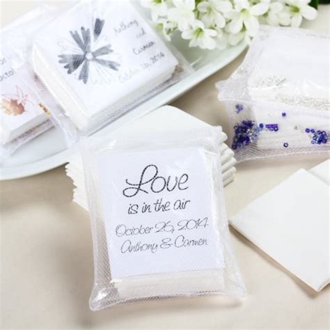 Personalized Tissue Packs in Tulle Wrap