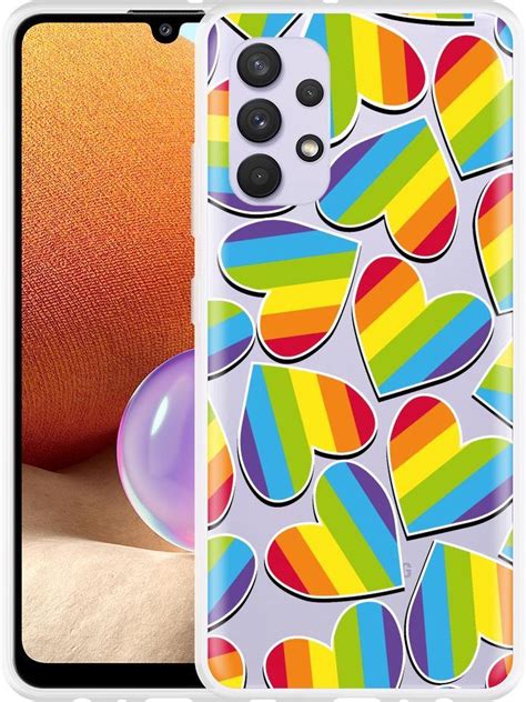 Samsung Galaxy A G Hoesje Regenboog Hartjes Designed By Cazy Bol