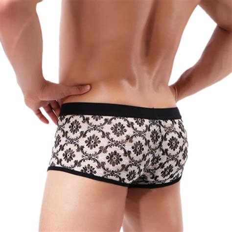 Boxer shorty en dentelle pour homme Lingerie Black A3005 Blanc Cdiscount Prêt à Porter