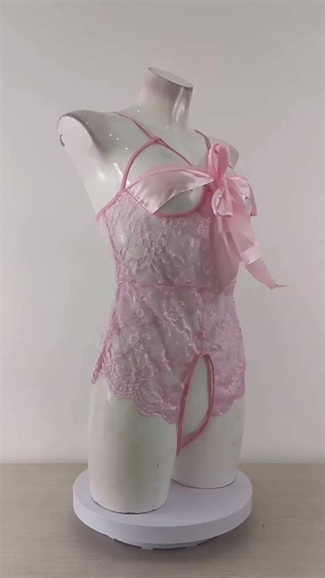 Sexy Lingerie Women Porn Erotic Lace Nightdress Sex Babydolls Clothes Transparent Dress With