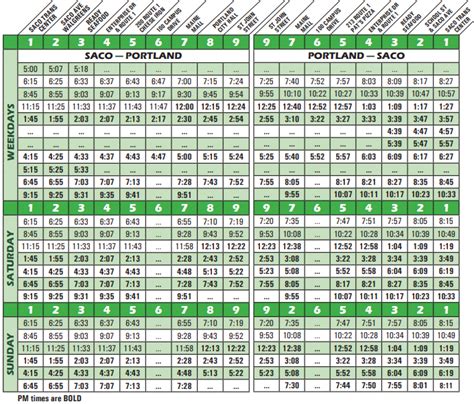 Route #60 – Green Line Schedule Updates | Biddeford Saco Old Orchard ...