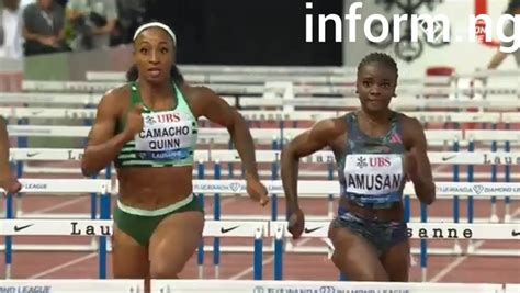 Tobi Amusan Loses Again To Camacho Quinn At Diamond League 100M Hurdles