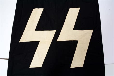 Lot Detail - LARGE 4' X 10' WAFFEN SS FLAG.