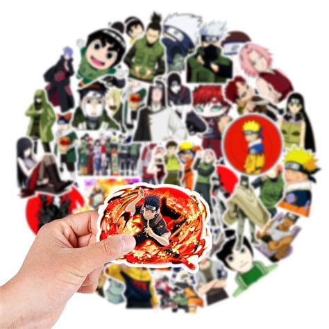 Pcs Stickers Naruto Uzumaki Anime Skateboard Luggage Phone Laptop