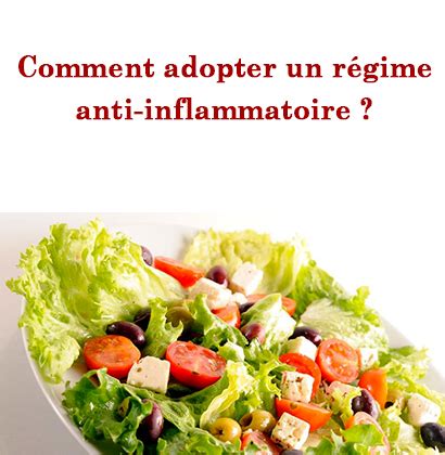 Comment Adopter Un R Gime Anti Inflammatoire