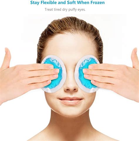 Ice Gel Beads Hot Cold Pack Eye Pad For Migraines Puffy Eyes Soft Plush Backing EBay