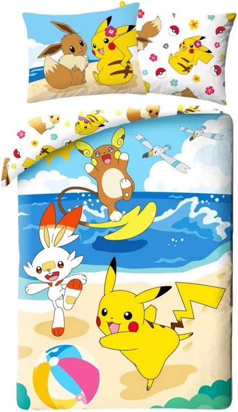 Character World Parure De Lit Au Motif De Pok Mon Pikachu X Cm