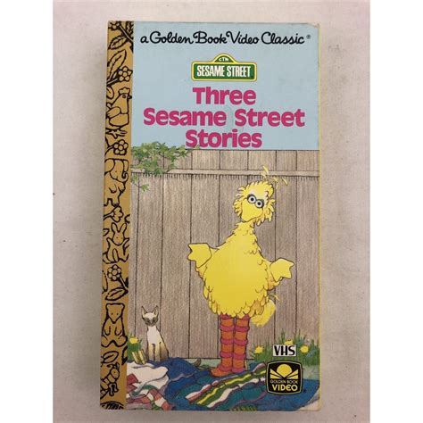 Three Sesame Street Stories Golden Book Video Classic Vhs Tape 1989 Ctw Henson Etsy