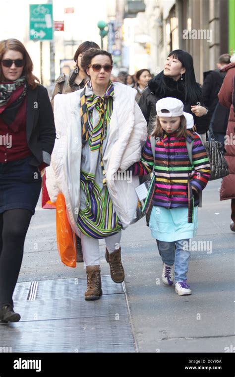 Icelandic singer Bjork and her daughter Isadora are seen walking in ...