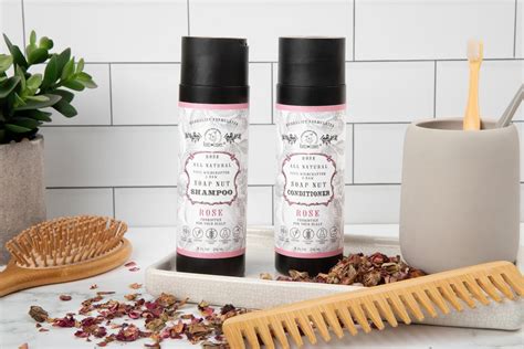 natural soapnut shampoo rose wild fermented probiotics