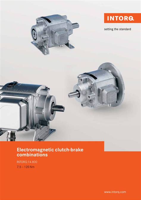 Pdf Electromagnetic Clutch Brake Combinations Intorq Pdf