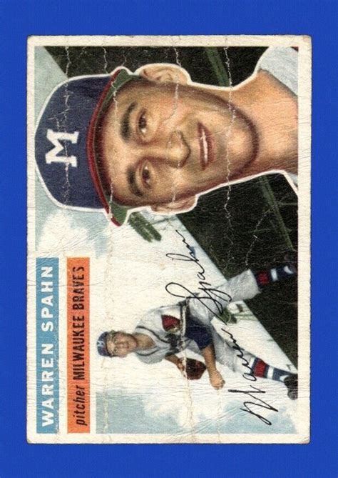 Topps Set Break Warren Spahn Low Grade Filler White Back