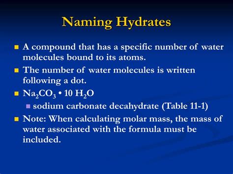 PPT - The Formula for a Hydrate PowerPoint Presentation, free download ...