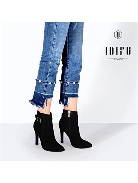 Buy Idifu Women S Dana Pointed Toe Stiletto High Heels Ankle Booties