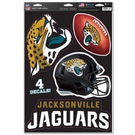 Nfl Jacksonville Jaguars 11 X 17 Ultra Decals Decals 4ct Sheet