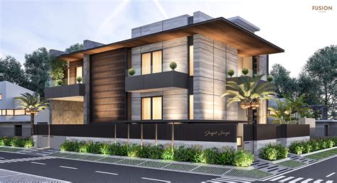 Corner House At Shastri Nagar On Behance Facade House Modern House