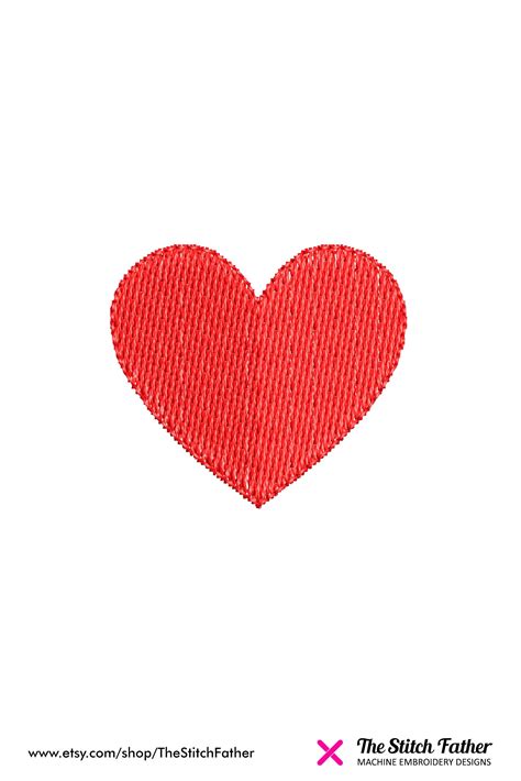 Mini Heart Machine Embroidery Design Heart Shape Fill Stitch Hearts