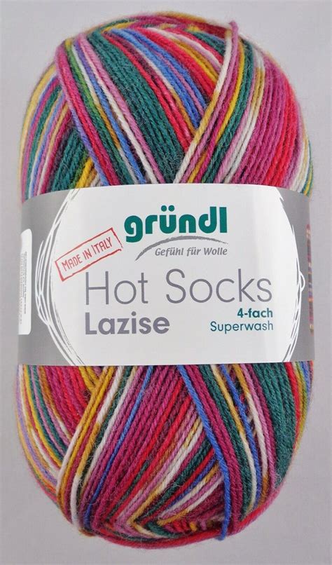 Gründl Hot Socks Lazise 100g Sockenwolle 4 fach Sockenwolle Wolle Garne Strickmaus Jasmine