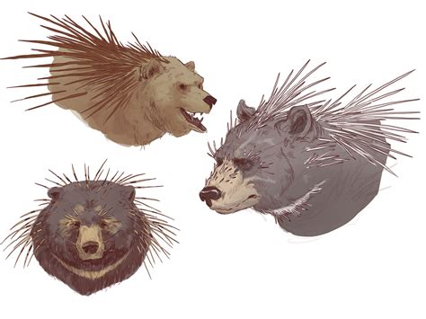 Alex Gill Spiked Bear Creature Design