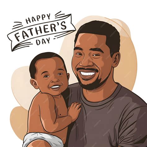 Premium Vector A Happy Fathers Day Tribute In Art Illustration Vector Art