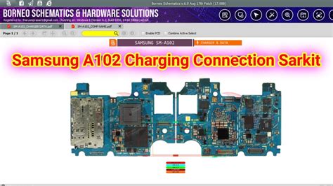 Samsung A102 Charging Connector Connection Borneo Schematic Diagram