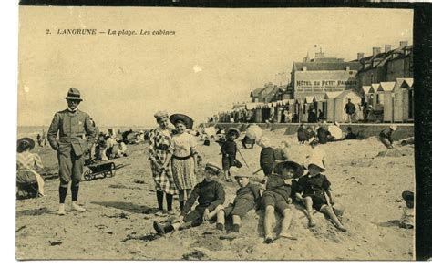 Langrune Sur Mer La Plage Carte Postale Ancienne Et Vue D Hier Et