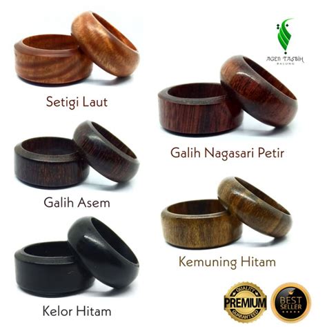 HITAM KAYU Wooden Ring Sale Asem Setigi Kemuning Black Moringa