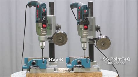 Comparing Standard HSS Drill With Bosch PointTeQ Drill YouTube