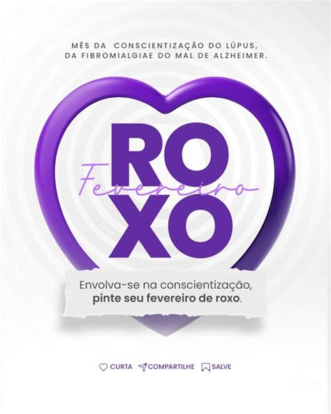 Campanha Fevereiro Roxo Media Social Campaña Purple Febrero Media