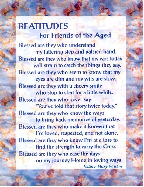 Beatitudes For Friends Of The Aged Aging Poems Care Of The Etsy Australia