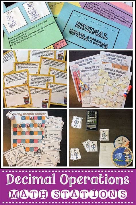 Decimal Operations Math Stations Math Stations Math Center