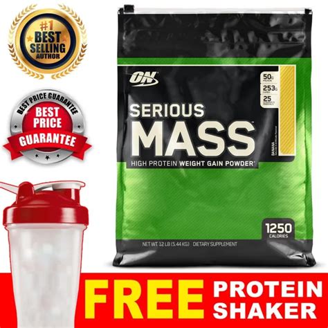 ♗∏ Optimum Nutrition Serious Mass 12lbs On Weight Mass Gain Muscle