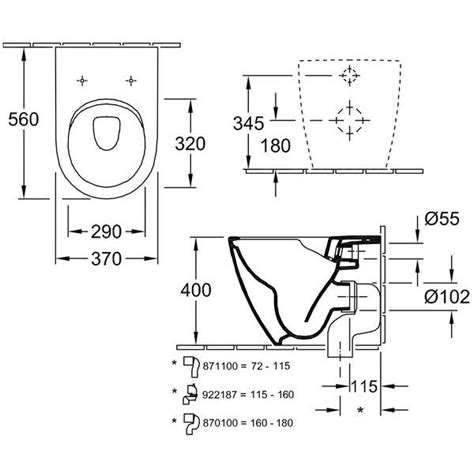 Villeroy And Boch Subway 20 560mm Back To Wall Directflush Rimless Toilet