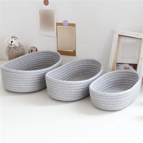 Home Textile Storage Small Woven Baskets Empty Tiny Storage Baskets ...