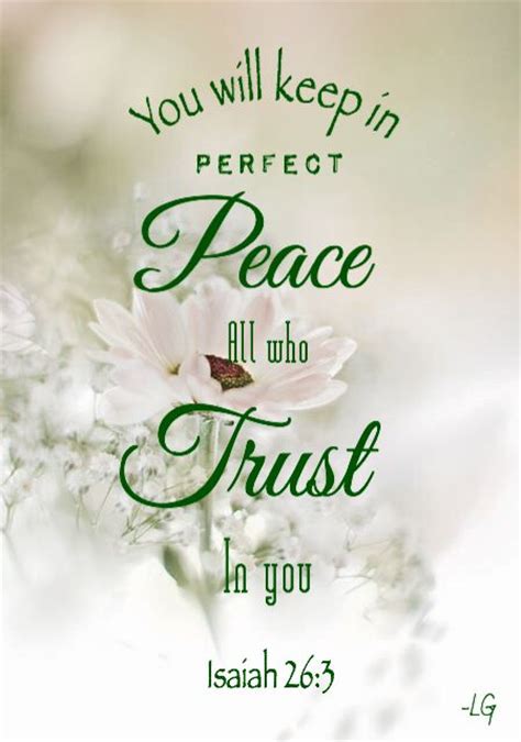 Isaiah 263 This Is The Peace Which Passes All Understanding When