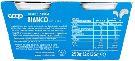 UniCoop Firenze YOGURT INTERO BIANCO COOP G 125X2