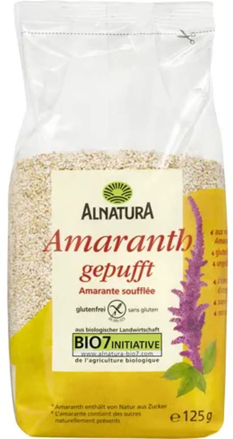 Alnatura Organic Puffed Amaranth 125 G Piccantino Online Shop