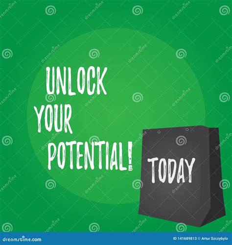 Handwriting Text Unlock Your Potential. Concept Meaning Access Your