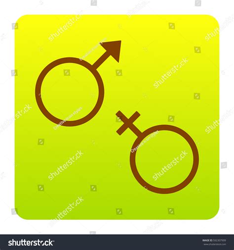 Sex Symbol Sign Vector Brown Icon Stock Vector Royalty Free Shutterstock