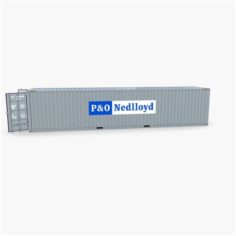 D Ft Shipping Container Po Nedlloyd V Model Turbosquid