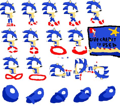 Sonic Sprite Sheet By Sonicvideos On Deviantart