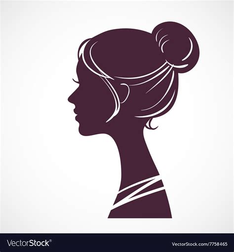 Women silhouette head Royalty Free Vector Image